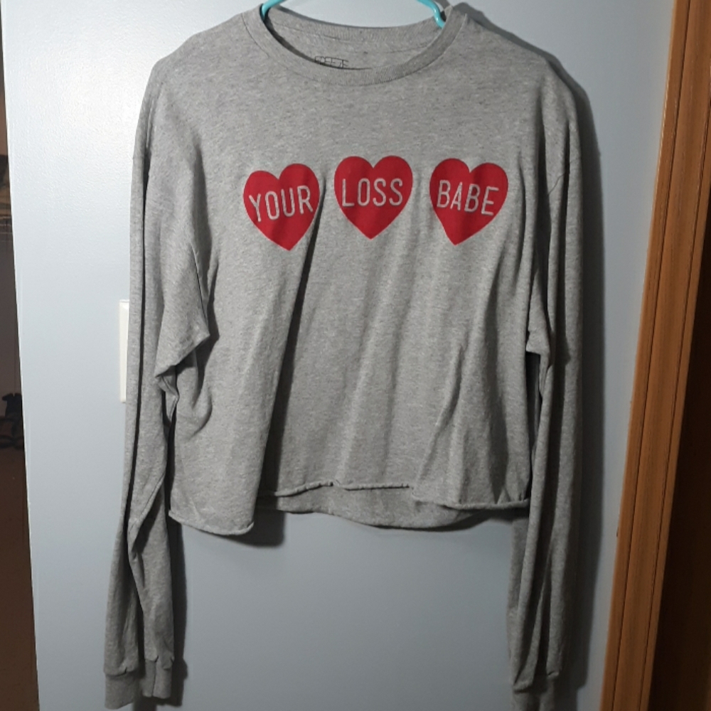 Long sleeved cropped sweater